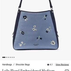 Kate Spade Blue Floral Shoulder Bag